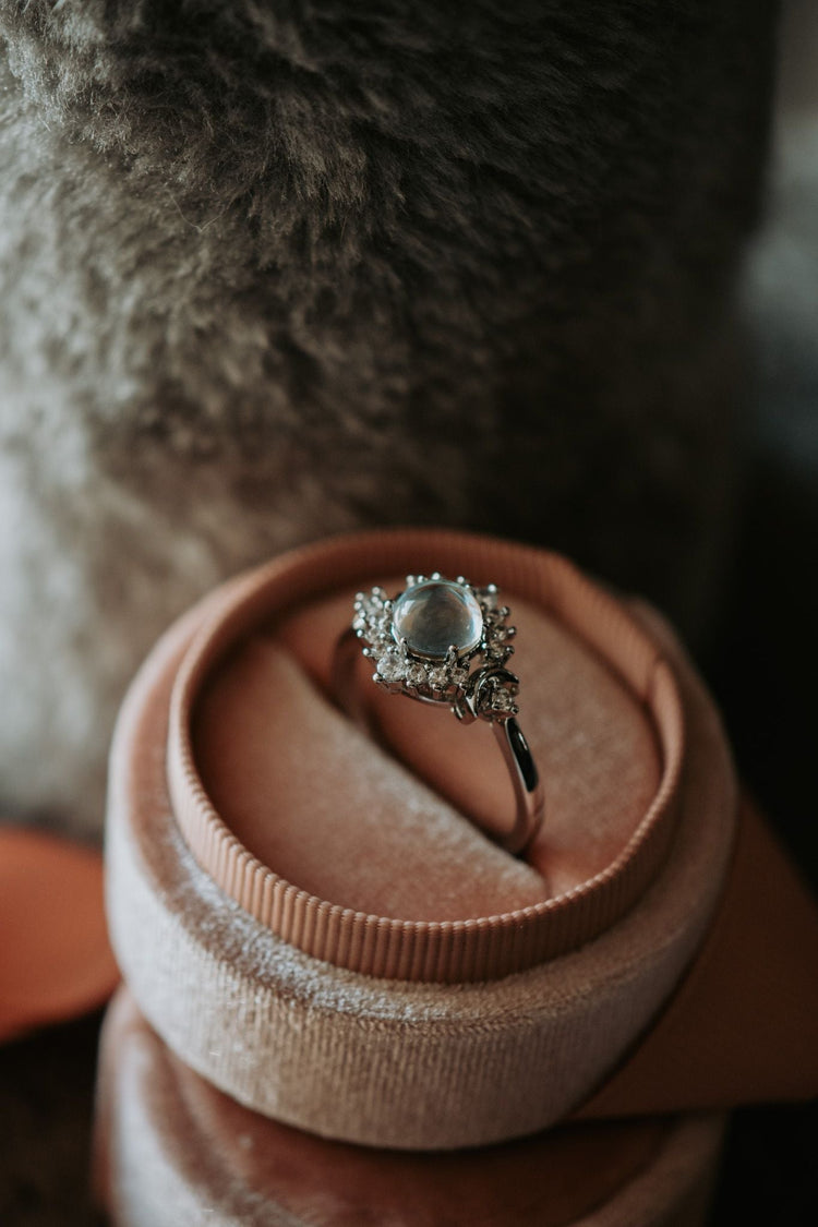 You Stole My Heart Moonstone Sterling Silver Ring