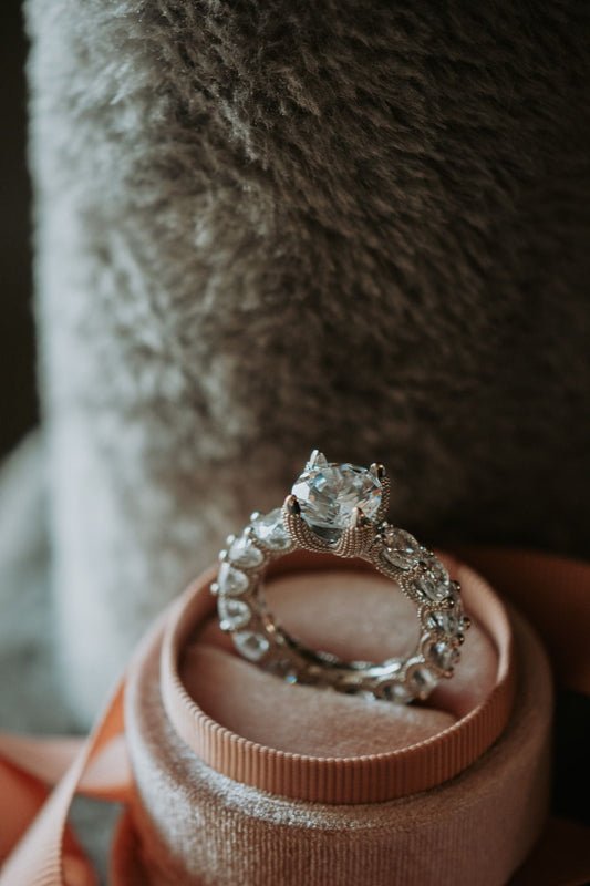 The Promise Round Cut Cubic Zirconia Sterling Silver Ring