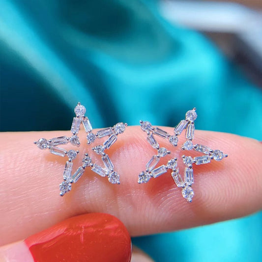 Star Zircon Stud Earrings