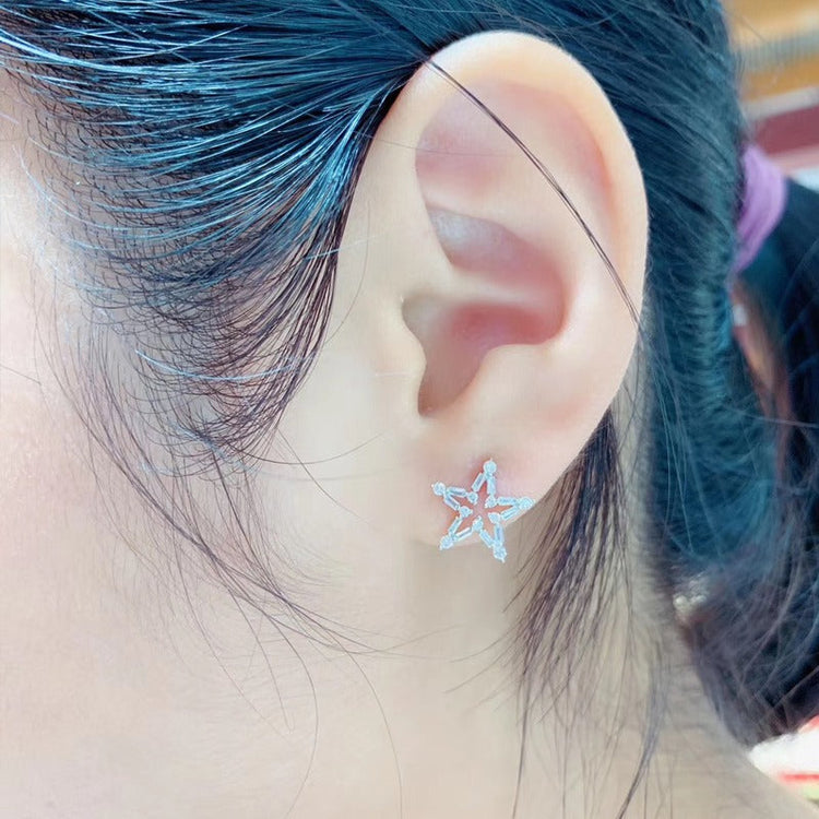 Star Zircon Stud Earrings