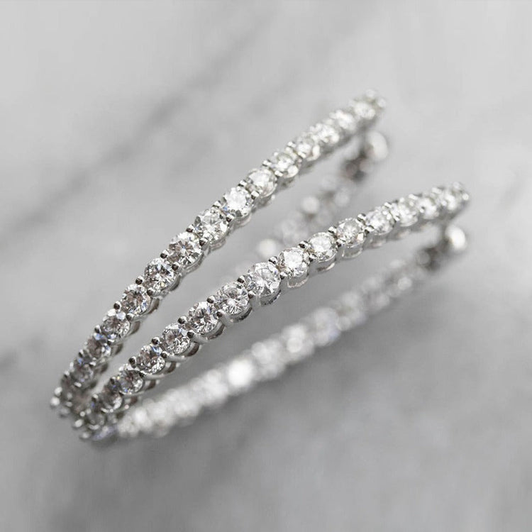 Daisy Oval Micro Paved CZ Earrings