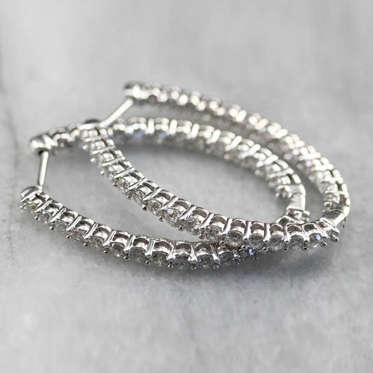 Daisy Oval Micro Paved CZ Earrings