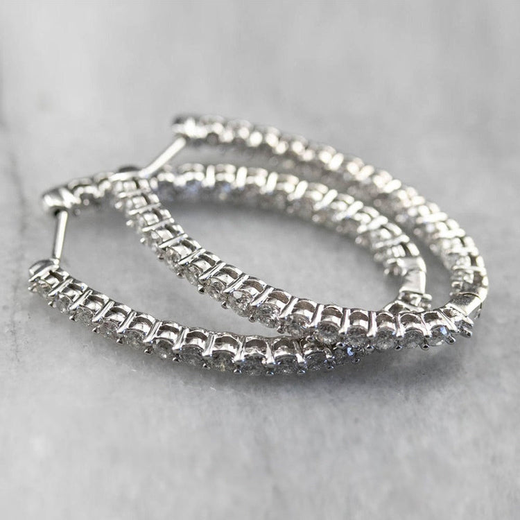 Daisy Oval Micro Paved CZ Earrings