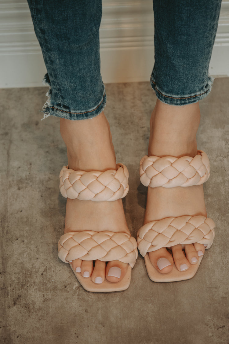 Clarisse Double Braid Dress Sandal in Blush