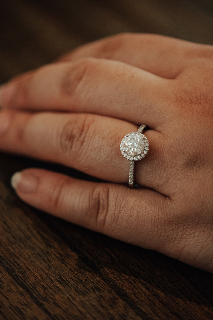 Blaire Round Cut 1CT Moissanite Ring on Sterling Silver