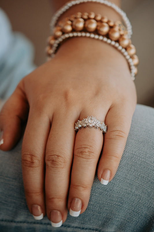 Aldridge Simulated Diamond Silver Ring