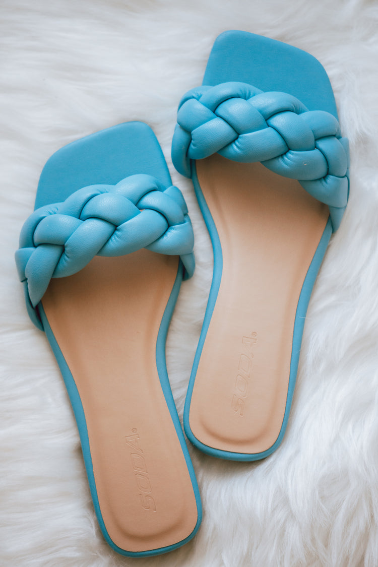 Raffa Braided Sky Blue Sandals