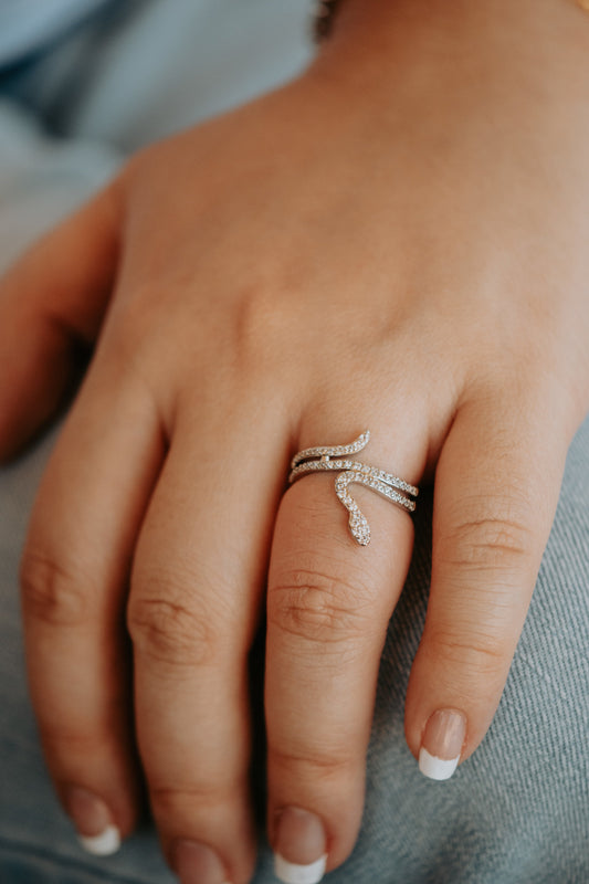 Cantrell Snake Silver Ring