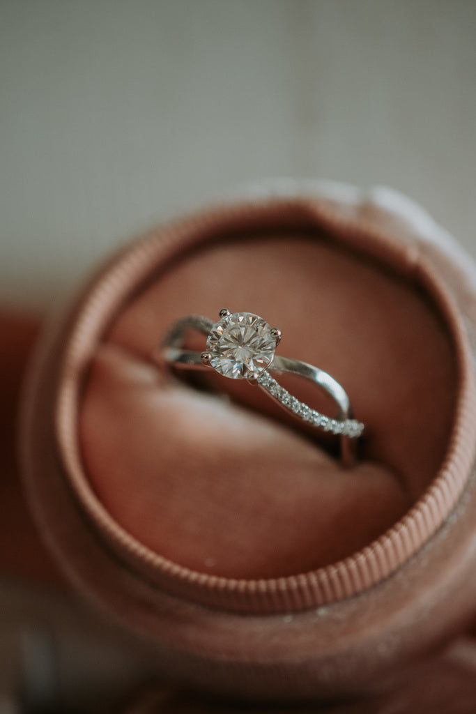Aspen Round Cut 1CT Moissanite Ring on Sterling Silver