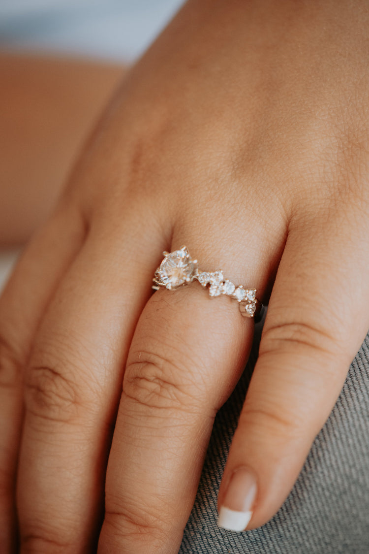 Alden Round Cut Silver Ring
