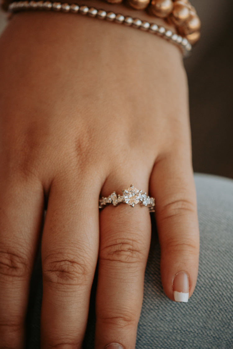 Alden Round Cut Silver Ring