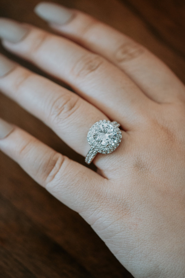 Lexi Round Cut Sterling Silver Ring