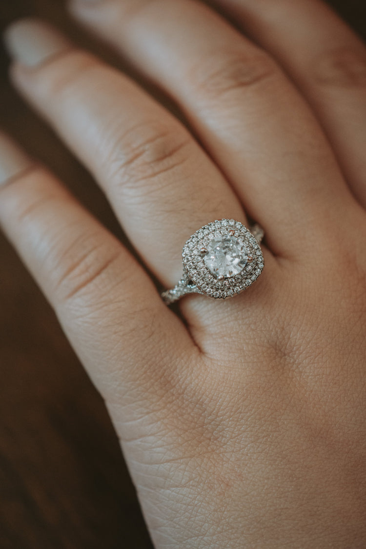 Laura Round Cut Sterling Silver Ring
