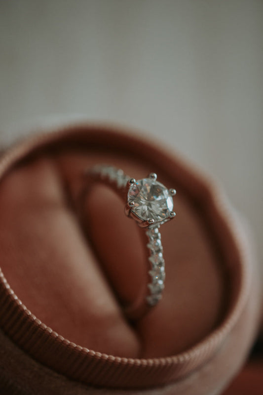 Raine Princess Cut Sterling Silver Ring Rhodium Plating