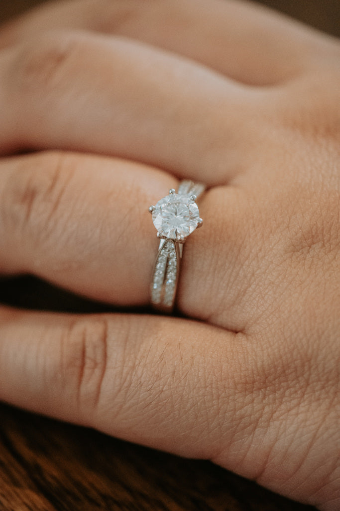 Maisie 1CT Moissanite Ring on Sterling Silver