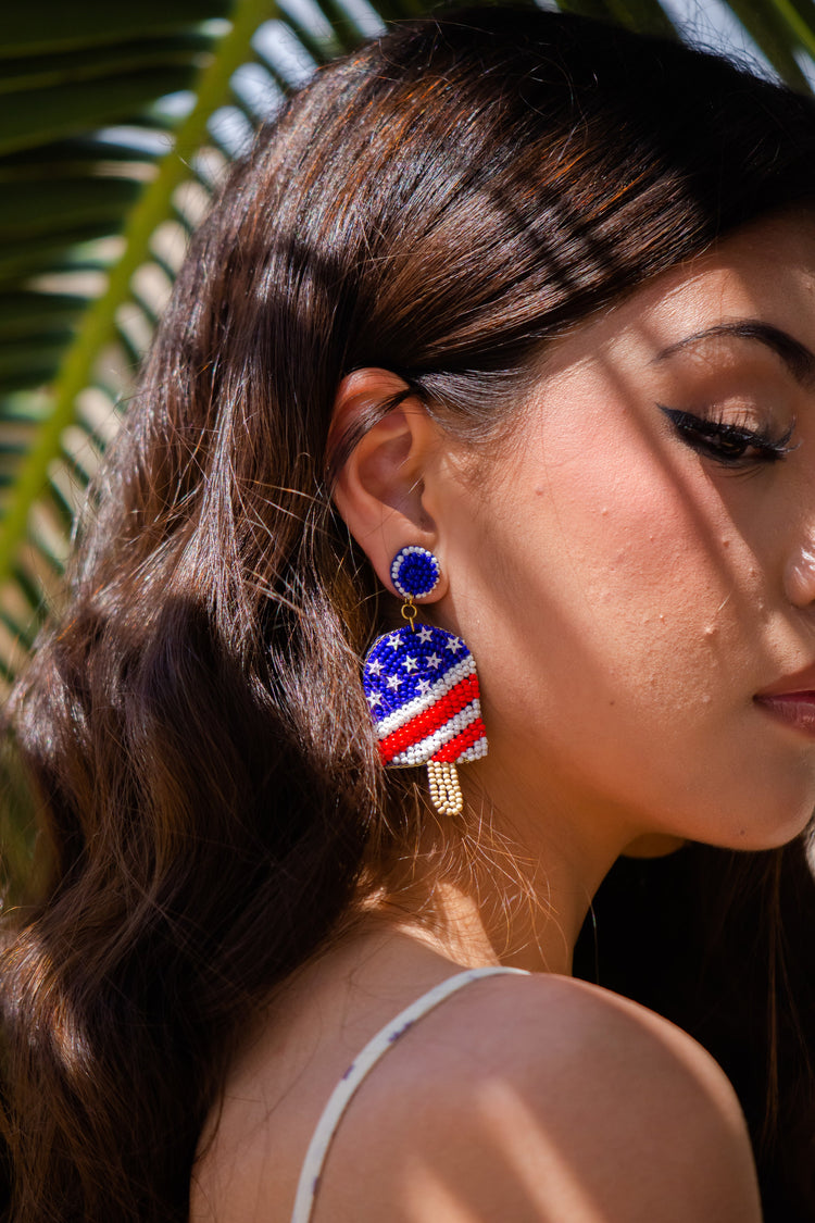 American Popsicle Ice Cream Seed Bead Earring