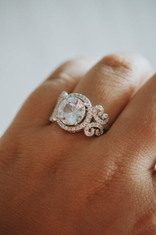 Rory Round Cut Sterling Silver Ring