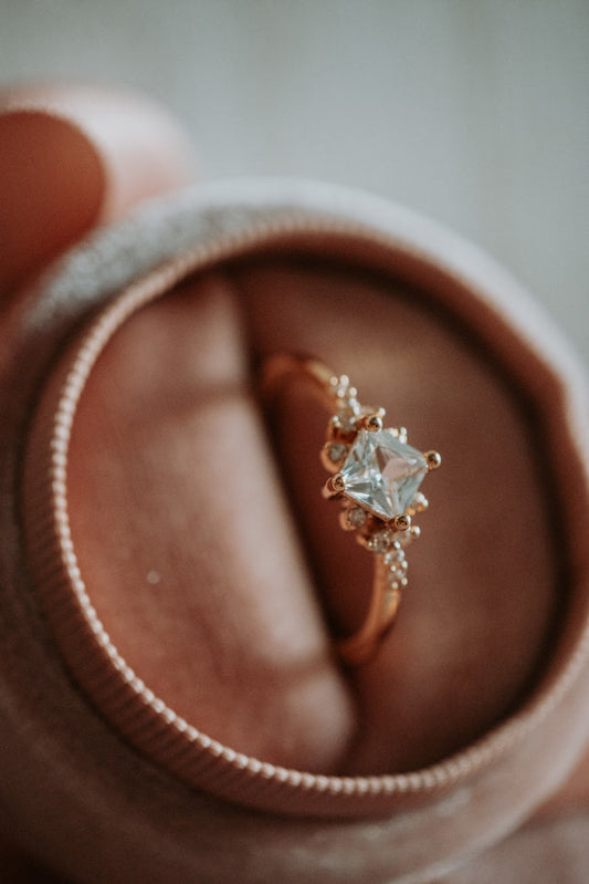 Change Princess Cut Gold Plated Ring