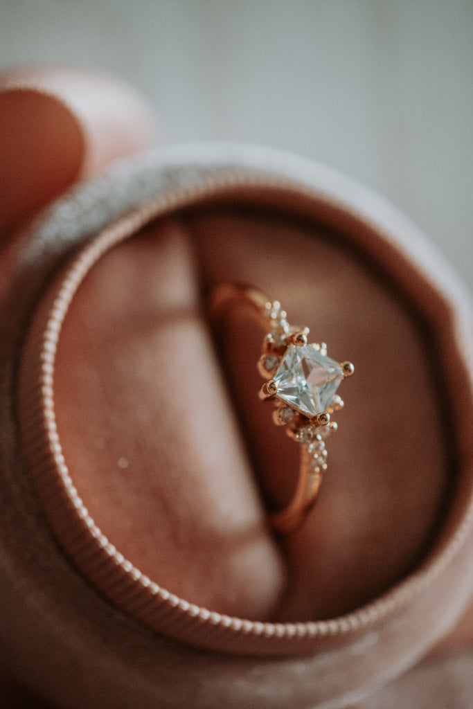 Change Princess Cut Gold Plated Ring