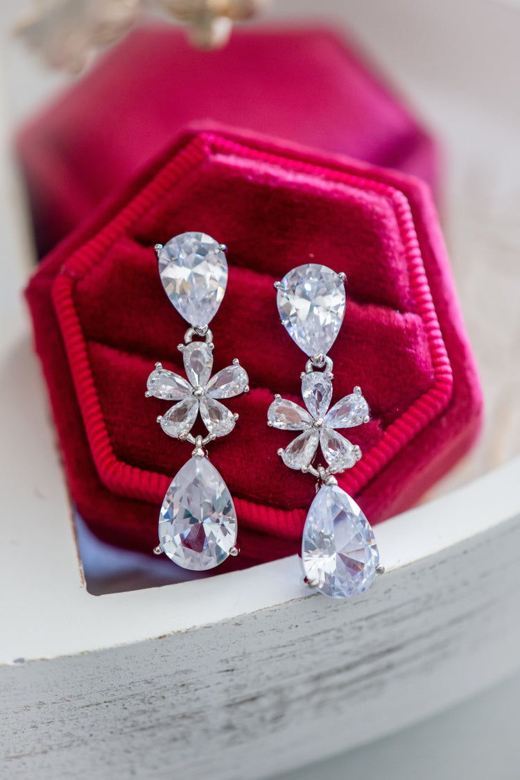 Kirsty Tear Drop Silver Earring