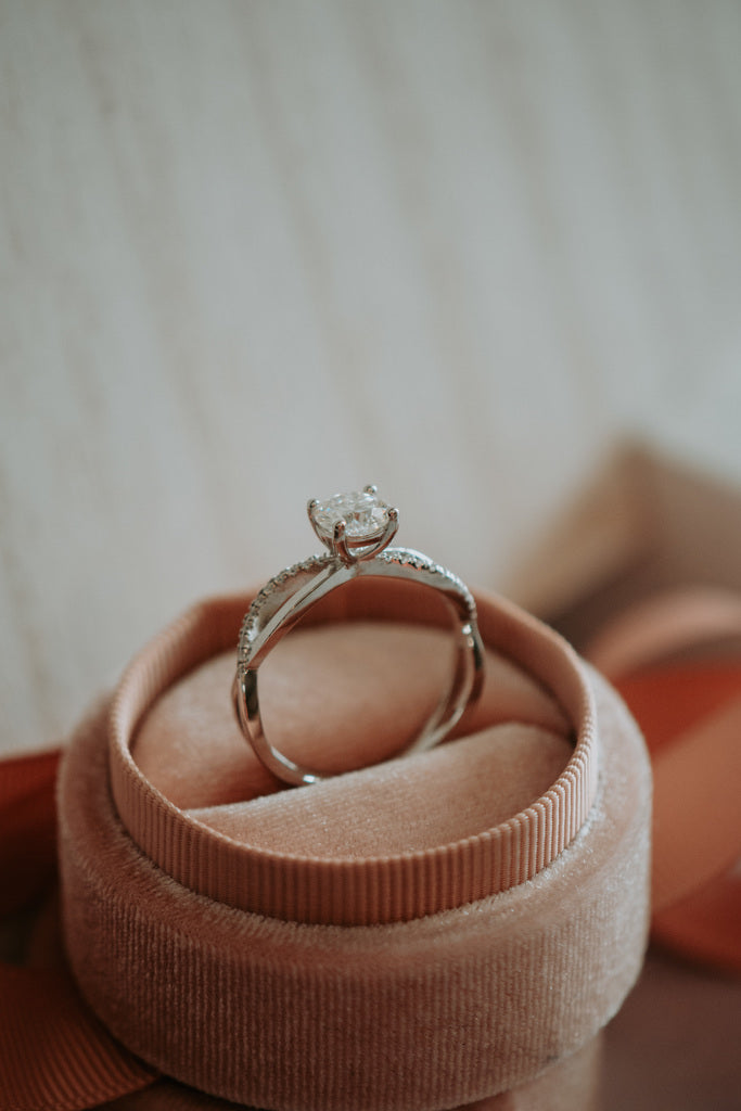Aspen Round Cut 1CT Moissanite Ring on Sterling Silver