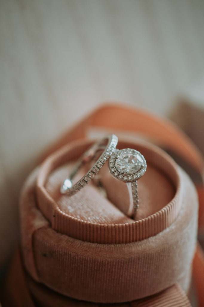 Scarlett Oval Cut Ring Set Sterling Silver Rhodium Plating
