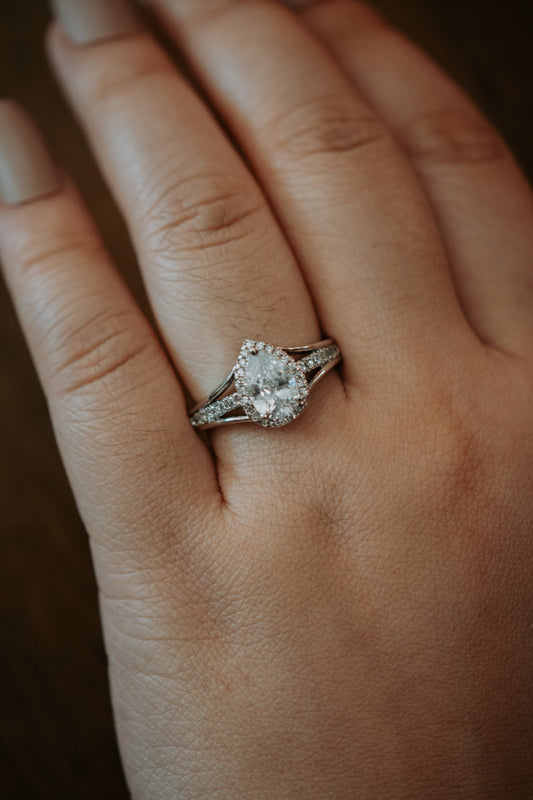 Renee Pear Shaped Sterling Silver Ring
