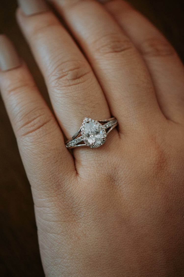 Renee Pear Shaped Sterling Silver Ring