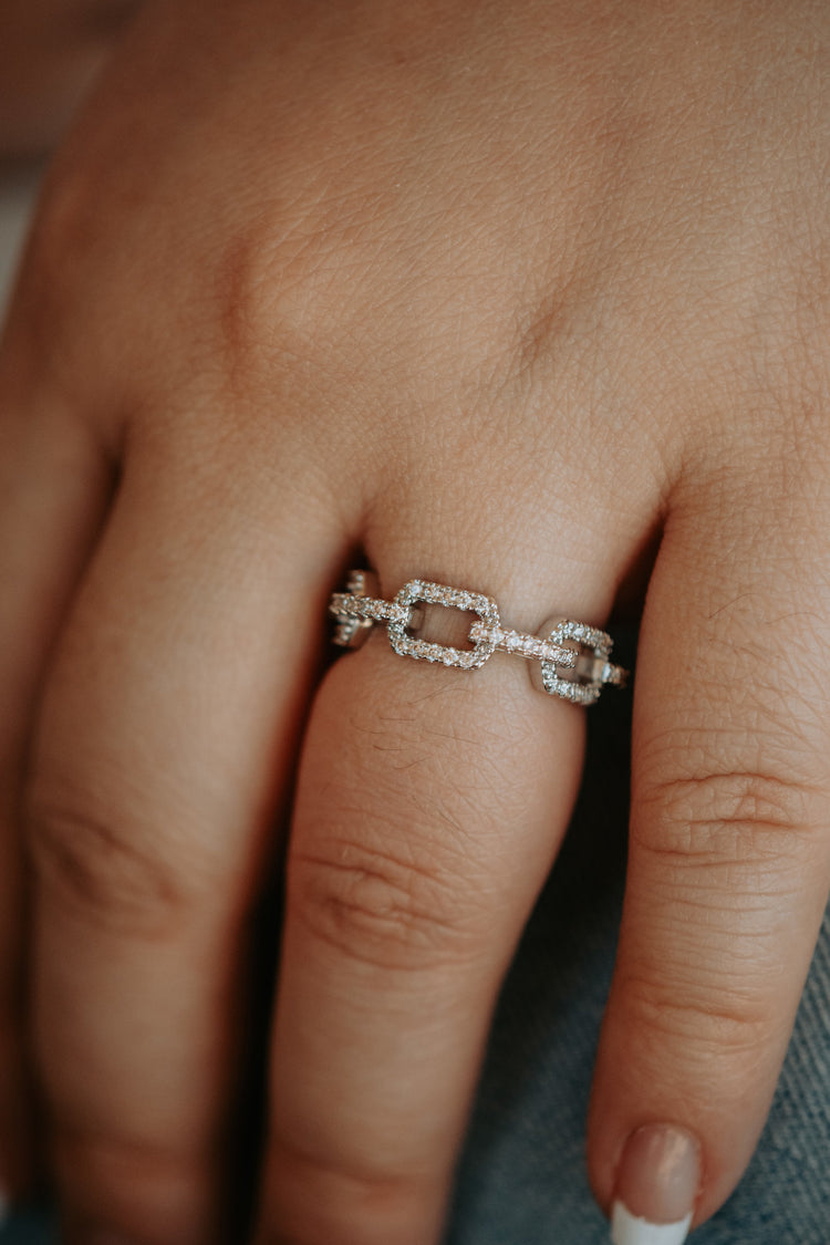 Lyka Links Sterling Silver Ring