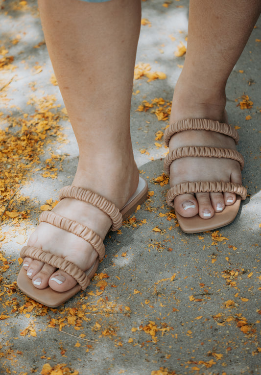 Bella Strappy Sandals in Nude