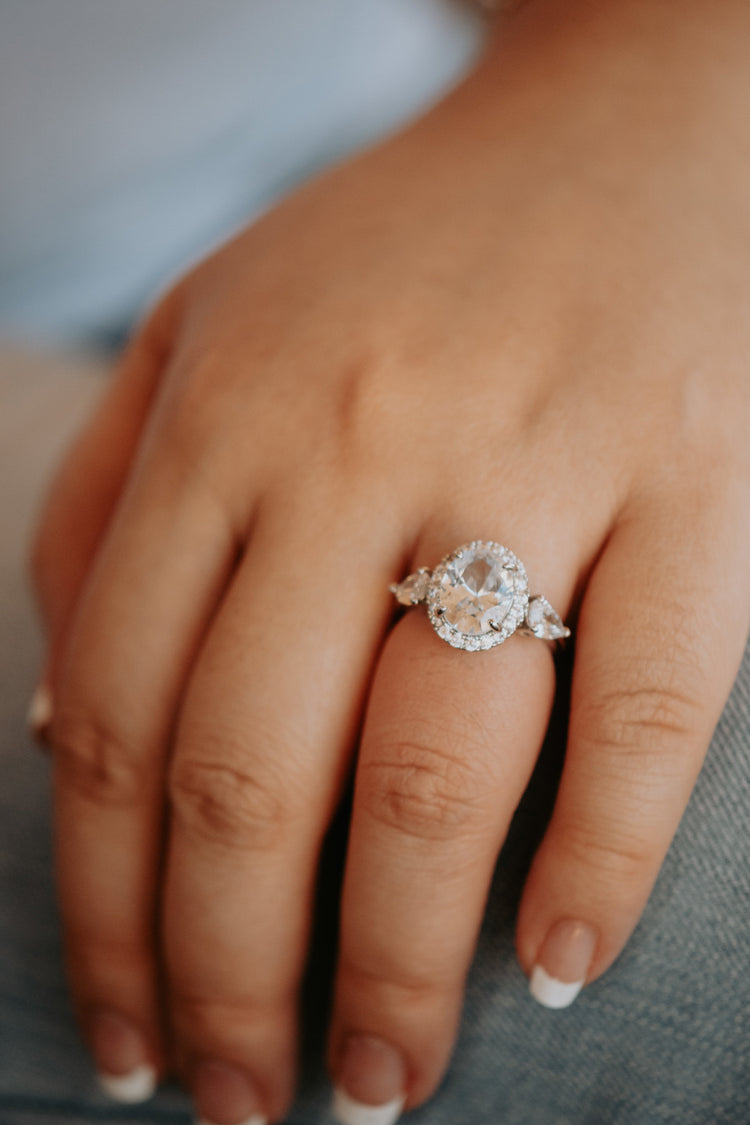 Aubrey Oval Cut Silver Ring