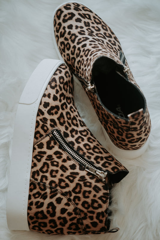 Taylor Cheetah Wedge Sneakers