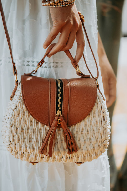 Still Woven Knit Crossbody Bag