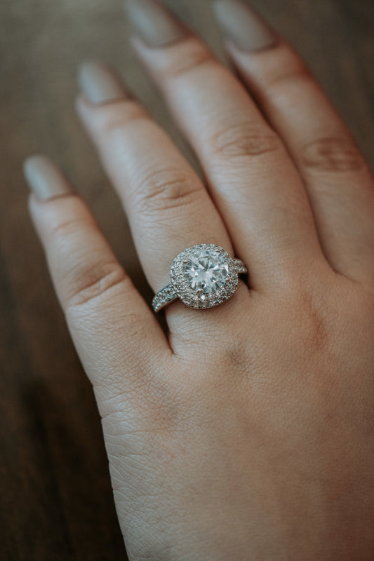 Lexi Round Cut Sterling Silver Ring