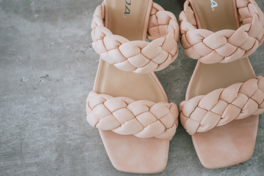 Clarisse Double Braid Dress Sandal in Blush