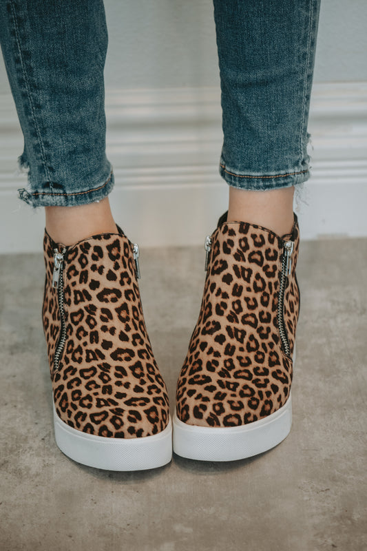 Taylor Cheetah Wedge Sneakers