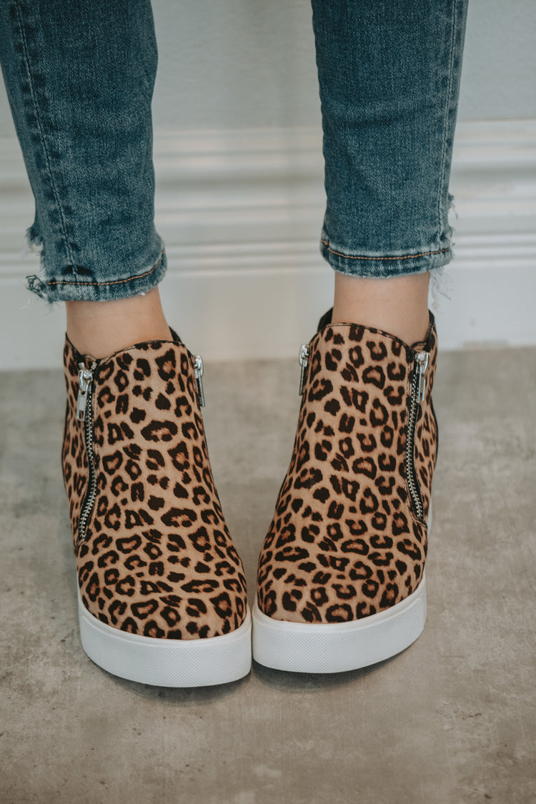Taylor Cheetah Wedge Sneakers