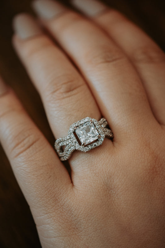 Shae Princess Cut Sterling Silver Ring