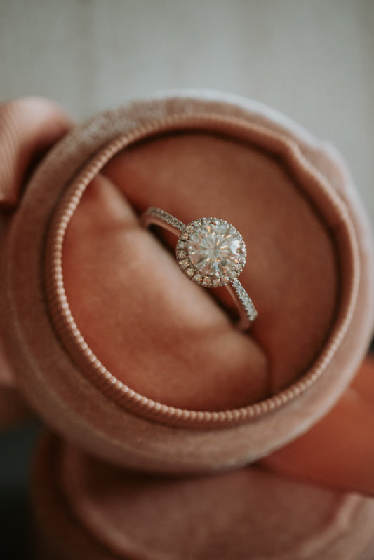 Blaire Round Cut 1CT Moissanite Ring on Sterling Silver