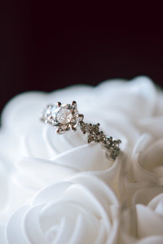 Alden Round Cut Silver Ring
