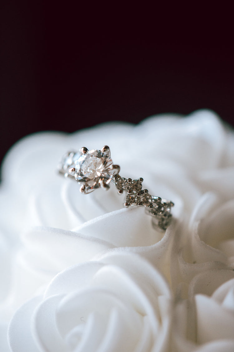 Alden Round Cut Silver Ring