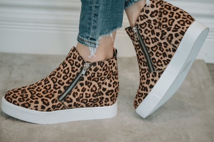 Taylor Cheetah Wedge Sneakers