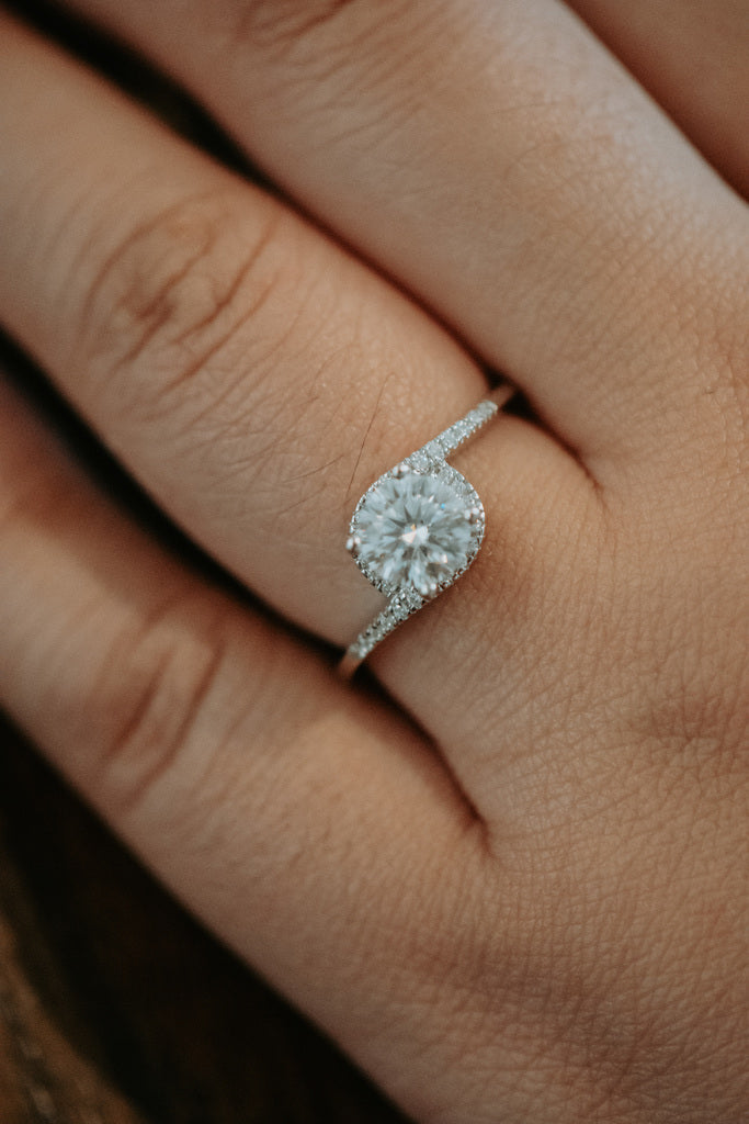 Archer 1CT Moissanite Ring on Sterling Silver