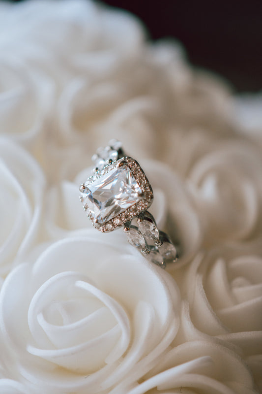 Spencer Emerald Cut Silver Ring