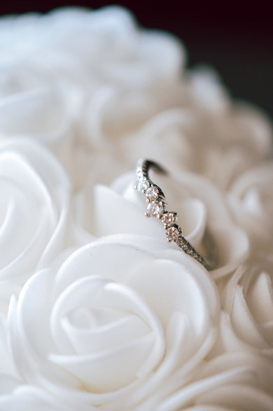 Durham Dainty Stones Sterling Band Silver Ring