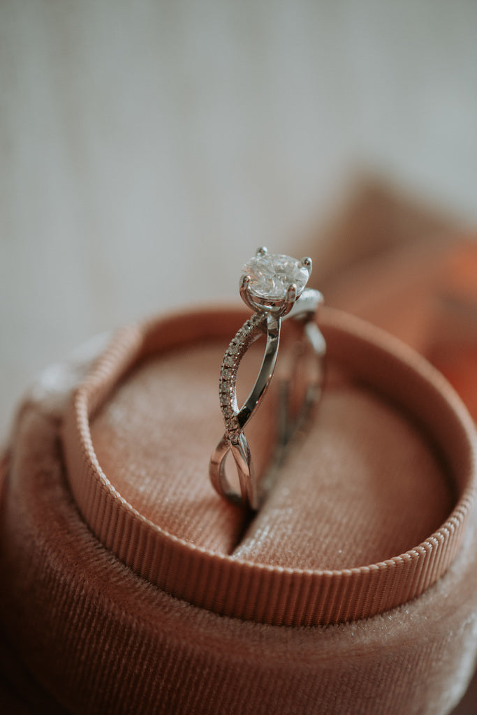 Aspen Round Cut 1CT Moissanite Ring on Sterling Silver