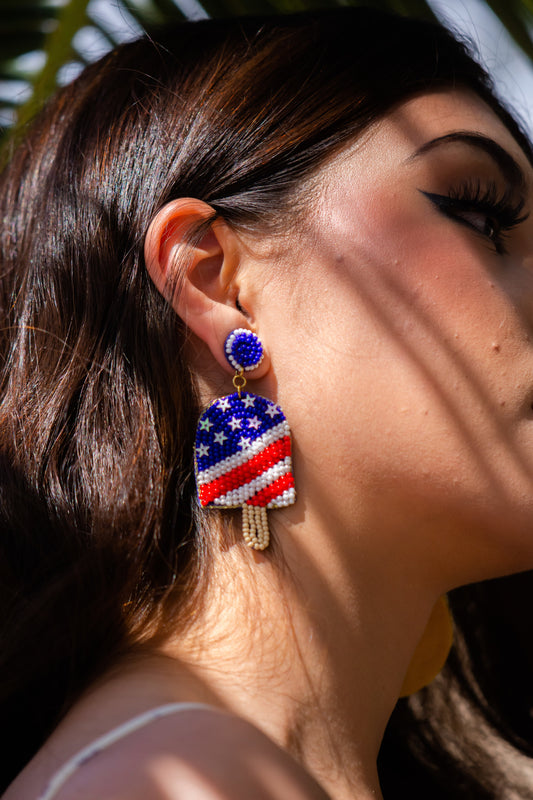 American Popsicle Ice Cream Seed Bead Earring