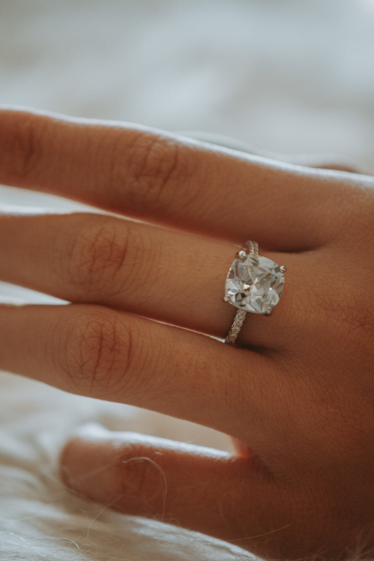Channing Cushion Cut Cubic Zirconia Sterling Silver Ring