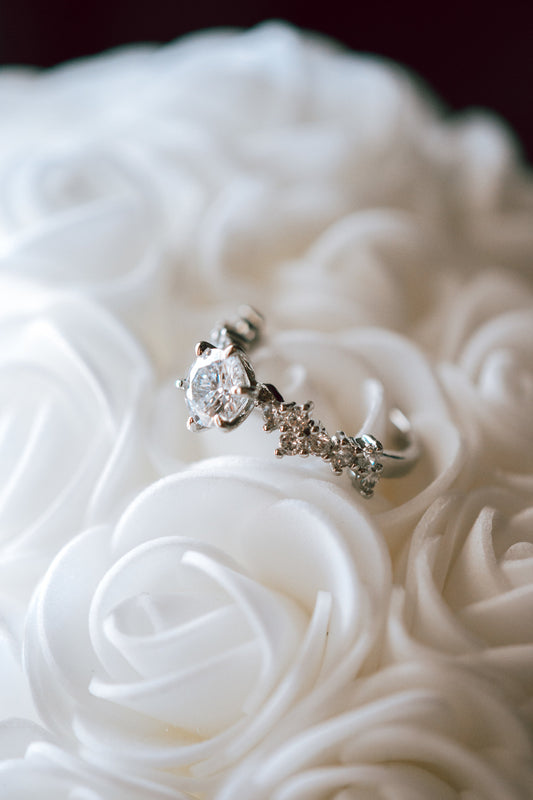 Alden Round Cut Silver Ring