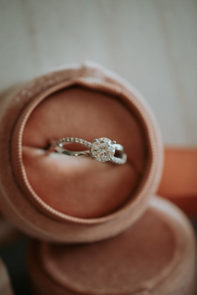 Aspen Round Cut 1CT Moissanite Ring on Sterling Silver